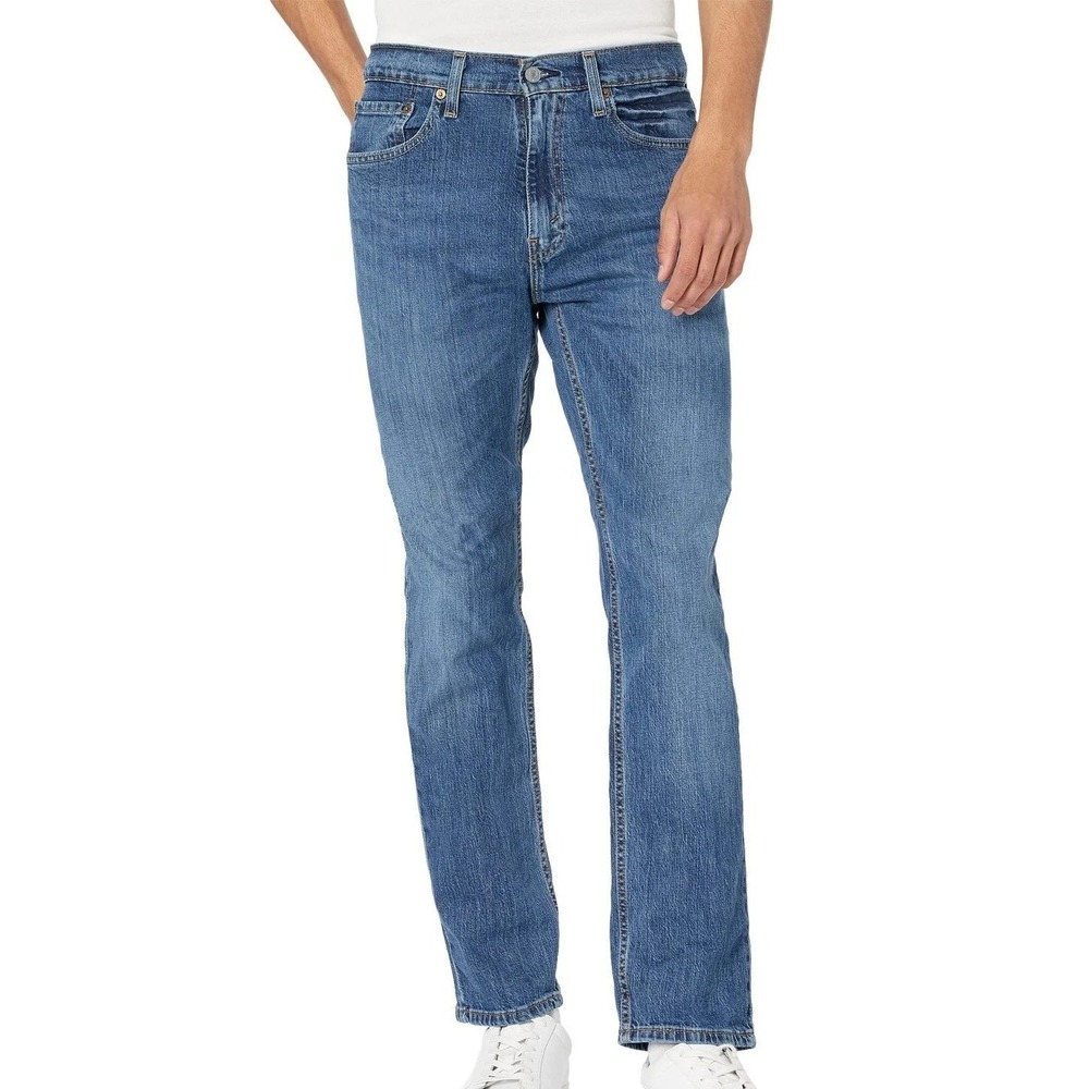 Levis 505 Regular Fit Jeans Men's 34x30 Blue Cotton Blend Denim